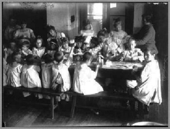 Детская зимняя колония "Медное". Фото 1920 г.